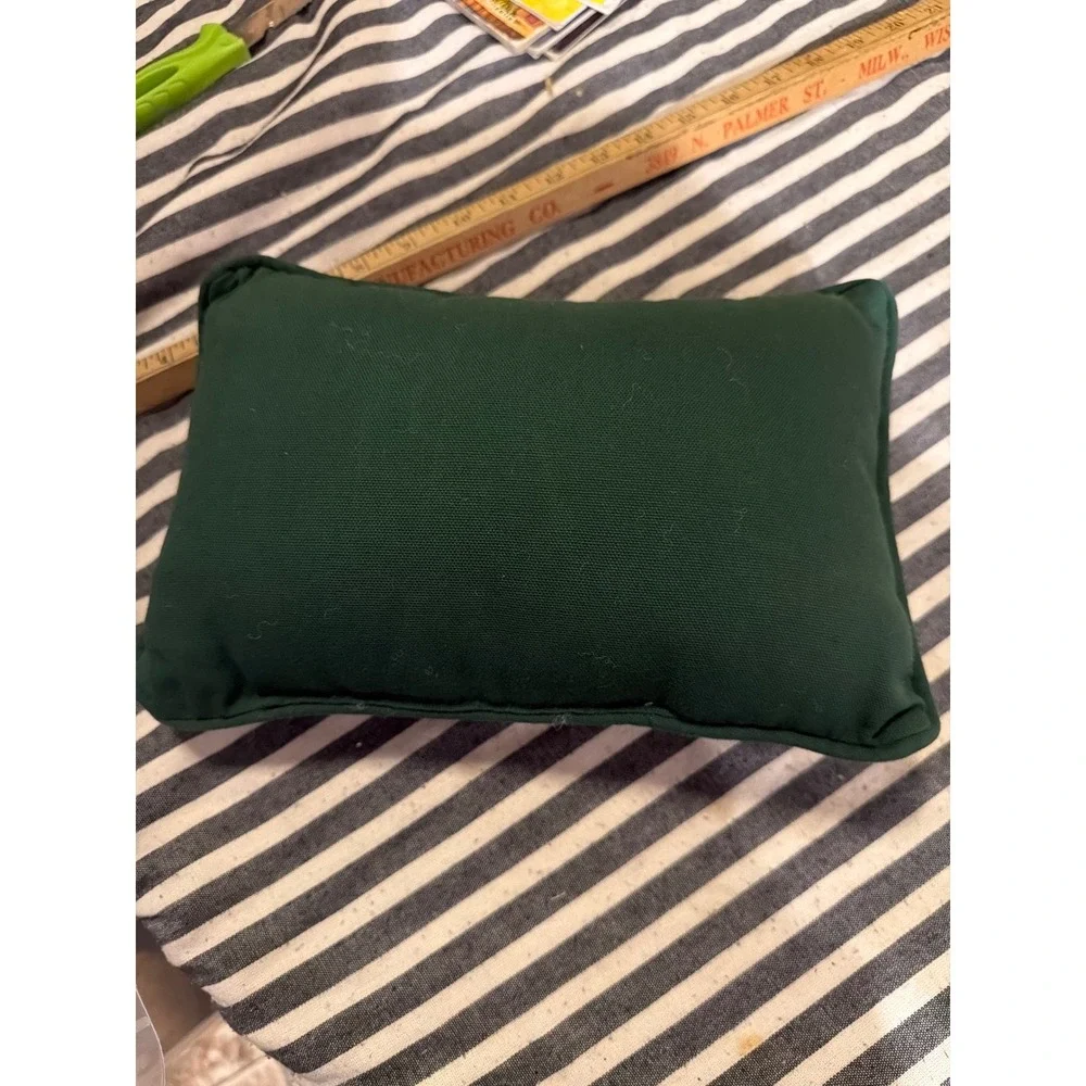 Vintage Grandmother Tapestry Accent Pillow Floral Rose Woven Gift Green Cream